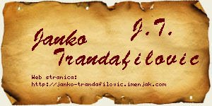 Janko Trandafilović vizit kartica